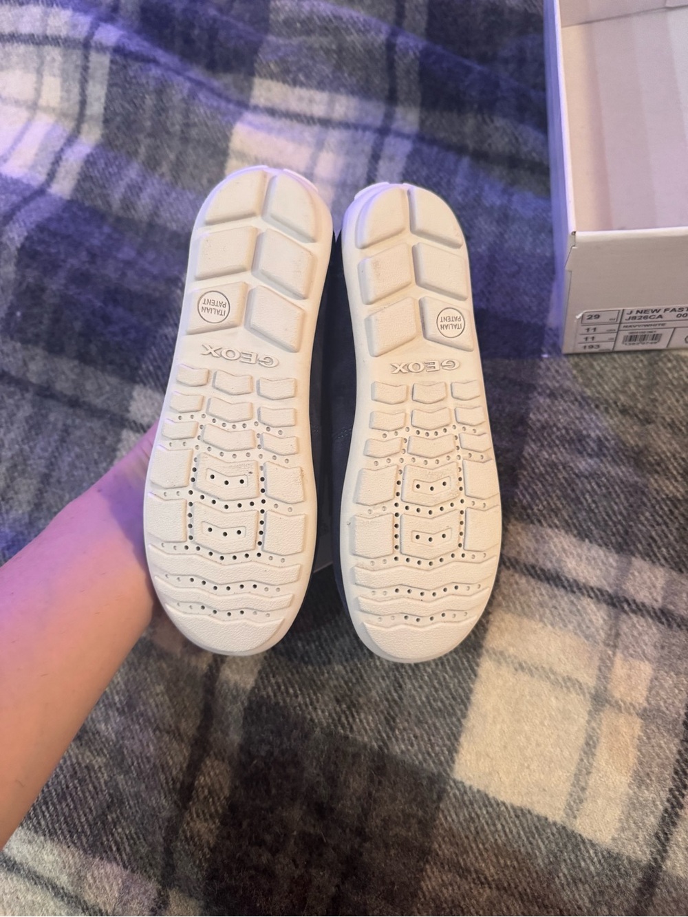 Geox Kids Navy and White Slip-On Sneakers